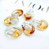 Minimalist Yellow Oval Finger Earrings Pendant DIY Accessories Pack of 8