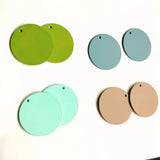 PURPLEGRAPE matte multicolor wafer DIY earrings