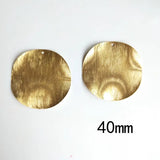 Minimalist Copper Geometric Side Wavy Earrings