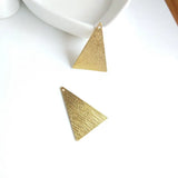 Minimalist Copper Geometric Side Wavy Earrings