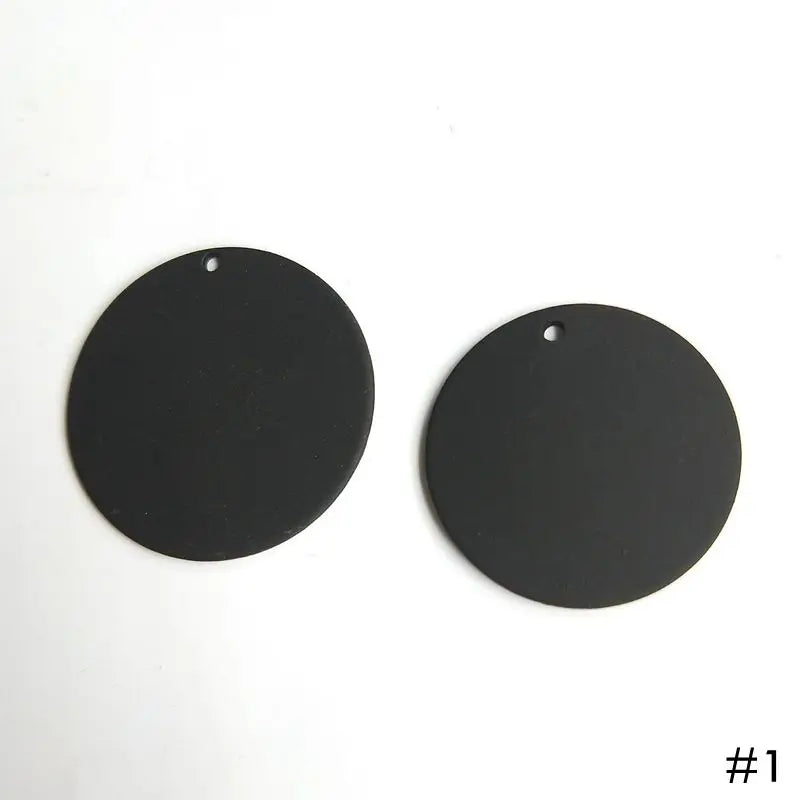 Matte Texture Disc Earrings Pendant Pack of 6