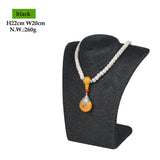 PVC Hemp Rope Bust Shape Necklace Hanger Jewelry Display