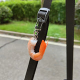 PVC Shrimp Meat Key Chains Creative Food Keychain For Women Bag Pendant