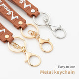 Cartoon Good Luck Keychain Wristlet Strap Key Ring for Women Girls Kids