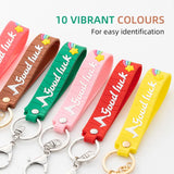 Cartoon Good Luck Keychain Wristlet Strap Key Ring for Women Girls Kids