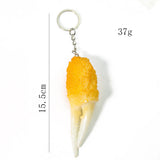 PVC Tempura Food Crab Claw Keychain Pincers Pendant Lobster Leg Key Ring