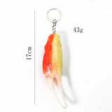 PVC Tempura Food Crab Claw Keychain Pincers Pendant Lobster Leg Key Ring