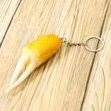 PVC Tempura Food Crab Claw Keychain Pincers Pendant Lobster Leg Key Ring