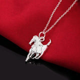 925 Silver Pony Zodiac Pendant Necklace, Perfect Jewelry Gift