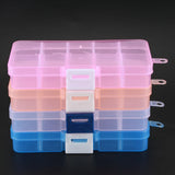 4Pcs Plastic Jewelry Box Organizer Storage Container 15 Grids