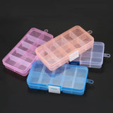 4Pcs Plastic Jewelry Box Organizer Storage Container 15 Grids