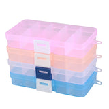 4Pcs Plastic Jewelry Box Organizer Storage Container 15 Grids