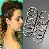 10 Hoop Circle Dreadlock Dreads Updo Hair Pin Dress Snap Barrette Clip