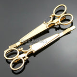 2 Scissors Dressmaker French Updo Hair Dress Snap Barrette Pin Clip