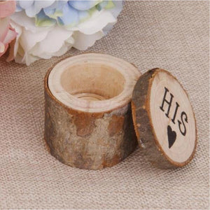 Set of 2 Vintage Wooden Wedding Ring Boxes Ceremony Jewelry Cases