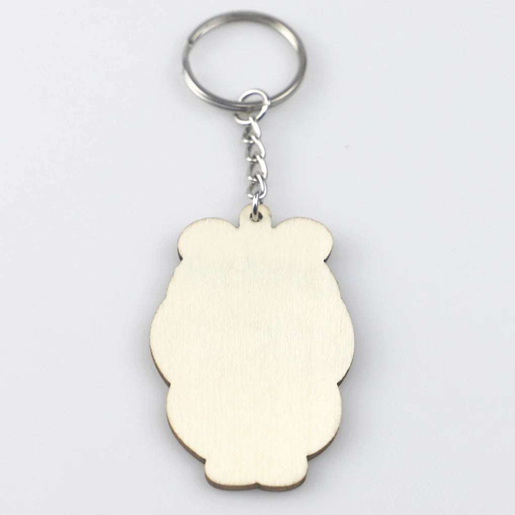 Pack of 20 Panda Wooden Keychain DIY Blanks Wood Tags Arts and Crafts