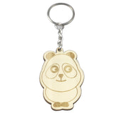 Pack of 20 Panda Wooden Keychain DIY Blanks Wood Tags Arts and Crafts