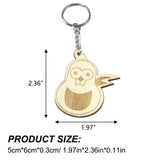 20 Small Wooden Bird Keychain Plywood Pendant for Bag