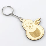 20 Small Wooden Bird Keychain Plywood Pendant for Bag