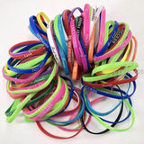 200pcs Multicolor Love Friendship Power Silicone Bracelets