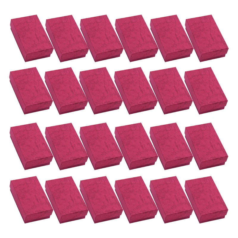 Pack of 24 Jewelry Boxes Cardboard Paper Ring Boxes