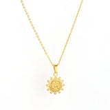 Set of 5 Stainless Steel Sun Pendants for DIY Jewelry Making