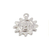 Set of 5 Stainless Steel Sun Pendants for DIY Jewelry Making
