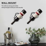 6 Wine Rack Set - Metal Hanging Wine Bottle Holder with Screws
