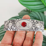 Pagan Triple Moon Crescent Moon Hair Barrette Crystal Altar Witch Hairpin