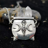 Pagan Witch Altar with Crystal Necklace for Gothic Fans