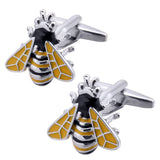 Bee Cufflinks Brooch Set Insect Animal Shape Men's Jewelry