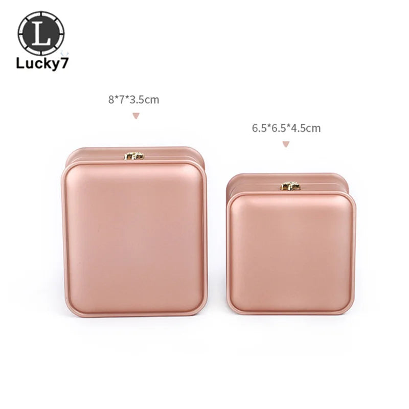 Painted Crown LED Light Jewelry Box Couple Proposal Ring Box