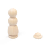 Wooden Peg Dolls 35-90mm DIY Arts Crafts Wooden Figure Men Women