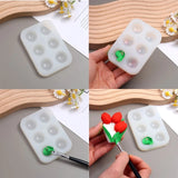 Round Painting Palette Silicone Resin Mold Epoxy Casting Artist Mixing Tray