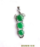 2PCS Natural Green Jade Pendants