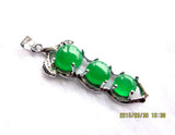 2PCS Natural Green Jade Pendants