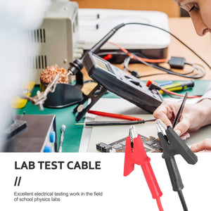 1M Banana Plug to Clip Test Lead - Heavy Duty Lab Test Cable