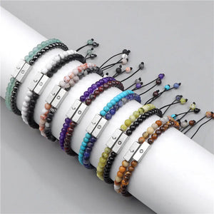 Pair Couple Beads Bracelets Natural Stone Bracelet Charm Lover Bracelets Bangle
