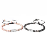 Pair Couple Beads Bracelets Natural Stone Bracelet Charm Lover Bracelets Bangle