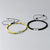 Pair Couple Beads Bracelets Natural Stone Bracelet Charm Lover Bracelets Bangle