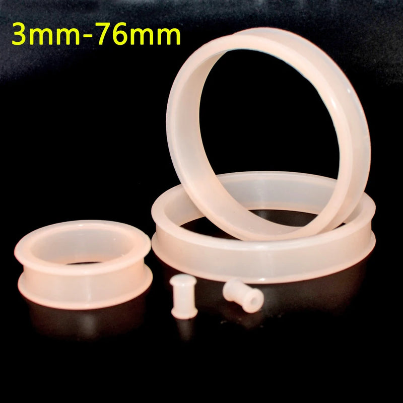 Large Skin Flexible Silicone Double Flared Ear Tunnel Plug