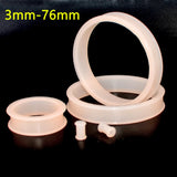 Large Skin Flexible Silicone Double Flared Ear Tunnel Plug