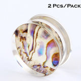 Pair Shell Ear Tunnels & Plugs Saddle Ear Dilations Flesh Piercing 8-20mm