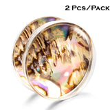 Pair Shell Ear Tunnels & Plugs Saddle Ear Dilations Flesh Piercing 8-20mm