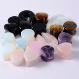 Pair Stone Ear Gauges Dew Drop Ear Plugs Saddle Stretching Gauges