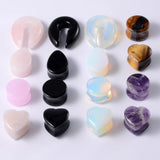 Pair Stone Ear Gauges Dew Drop Ear Plugs Saddle Stretching Gauges