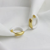 Vintage Solid Hoop Earrings Enamel Ladies Jewelry