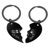Couple Lover Keychains Engraved with Name - Anniversary Gift