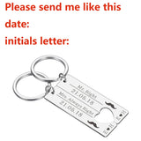 Paired Keychains Couples Gift Anniversary Letter Keychain Valentine Gift