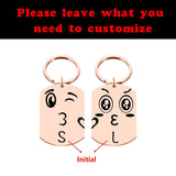 Initial Name Match Keychain Set for Couples Wedding Love Girlfriend Boyfriends
